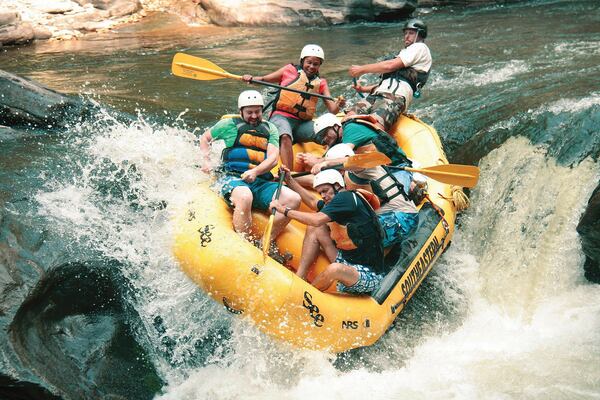 Southeastern Expeditions offers whitewater rafting trips on the Chattooga River, renowned for its Class III and IV rapids. 
Courtesy of Southeastern Expeditions