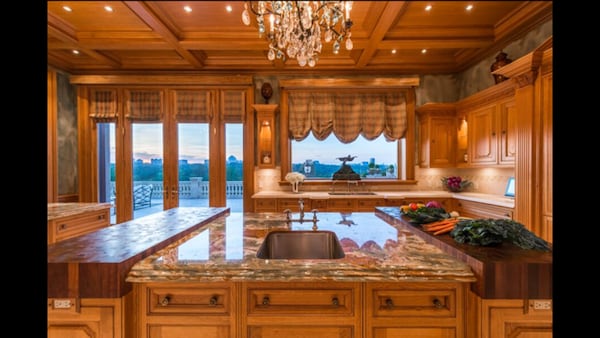 The kitchen in Tyler Perry's home.