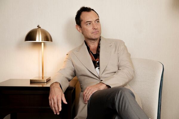 Jude Law poses for a portrait to promote the film "The Order" on Wednesday, Oct. 16, 2024, in Los Angeles. (Photo by Rebecca Cabage/Invision/AP)