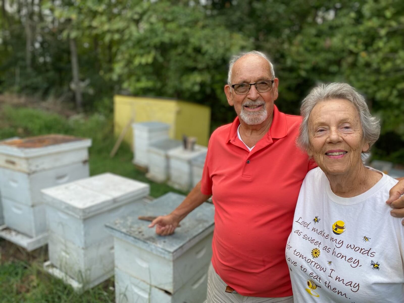 On their property in Flowery Branch, retired pastor Bob and wife Beverly Bradbury have a garden that boasts over 200 kinds of flowers, 36 kinds of vegetables, 12 kinds of fruit and many herbs. They also have multiple beehives and produce their own raw wildflower honey. Courtesy of Bob Bradbury