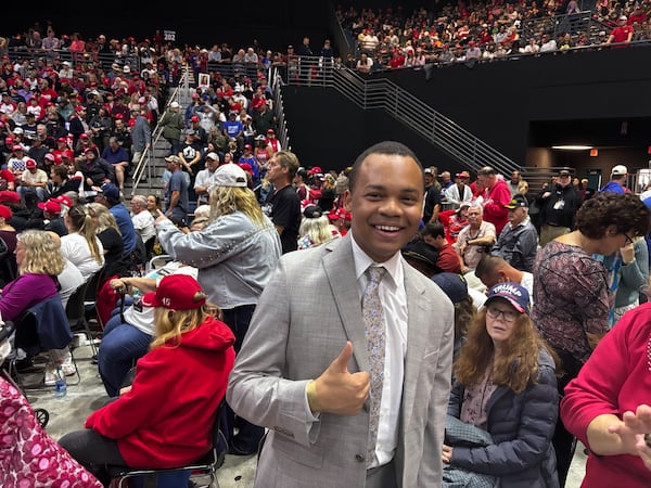 Republican C.J. Pearson attended former President Donald Trump’s rally Saturday in Rome.