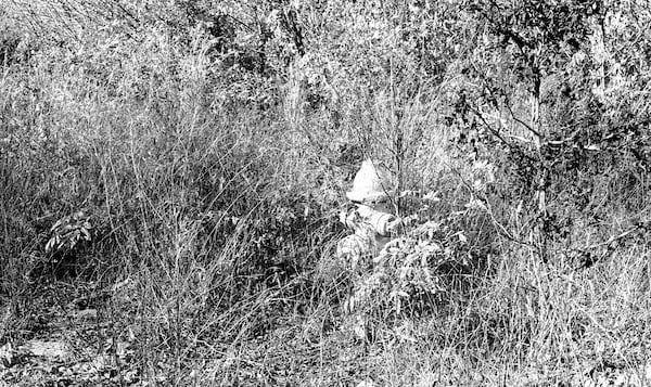 A former street was only identifiable by the fire hydrant. Courtesy of Jeremy Fletcher