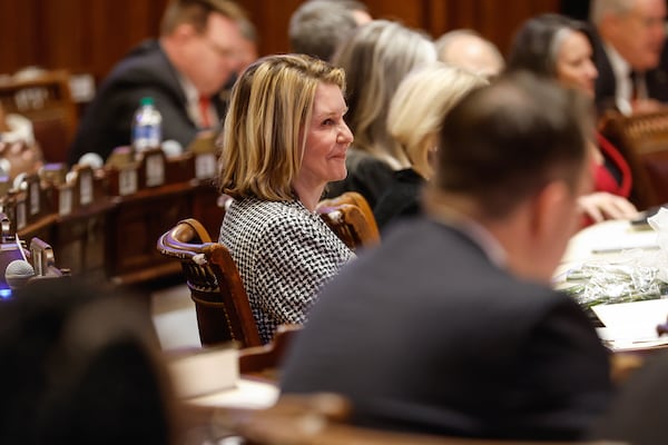 House Speaker Pro Tem Jan Jones, a Republican from Milton, sponsored the parental leave legislation for state workers, expanding to six weeks the amount of time new parents can take off after adopting or giving birth to a child. (Natrice Miller/natrice.miller@ajc.com)