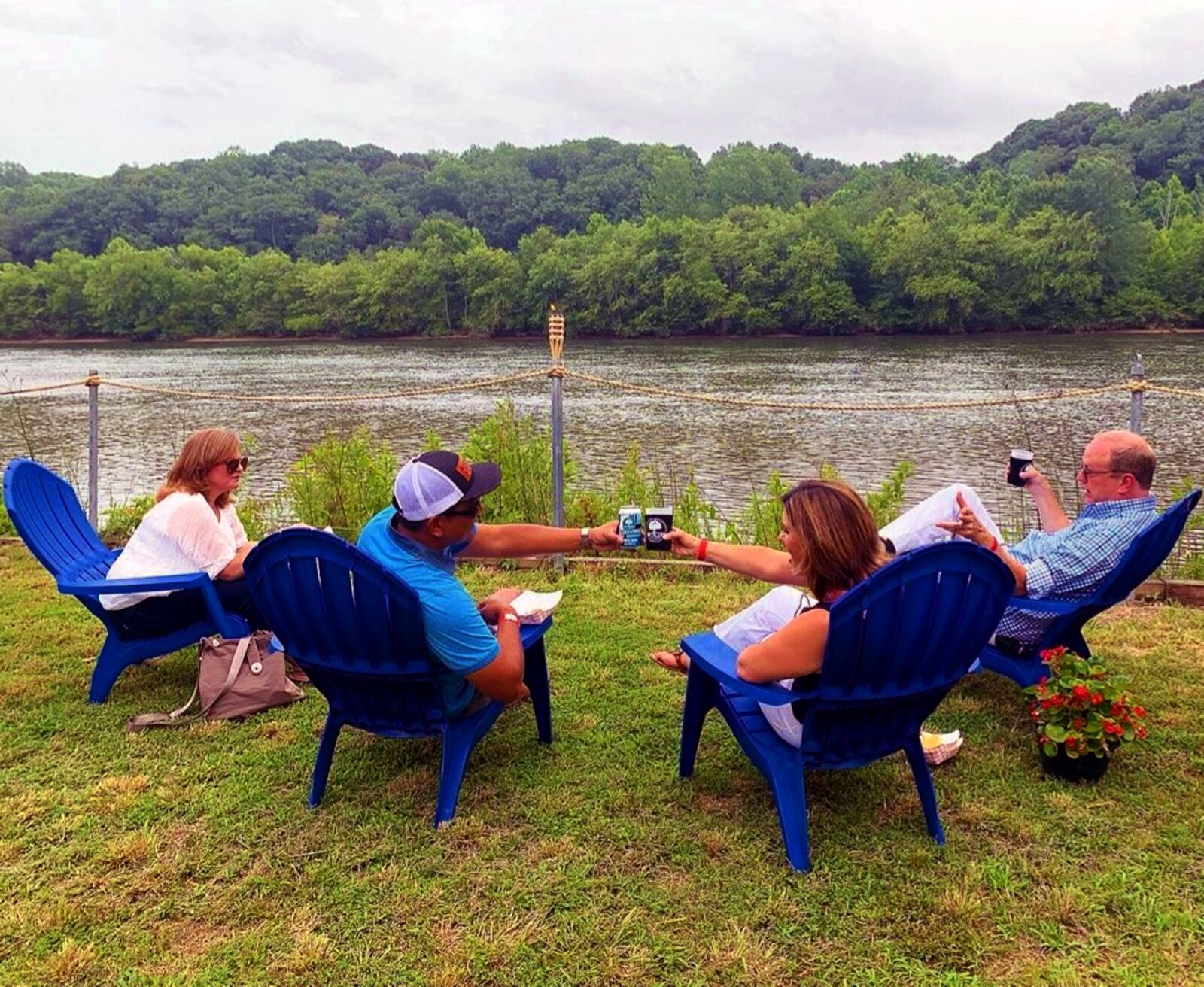 The Azalea Park Beer Garden in Roswell. / Courtesy of From the Earth Brewing