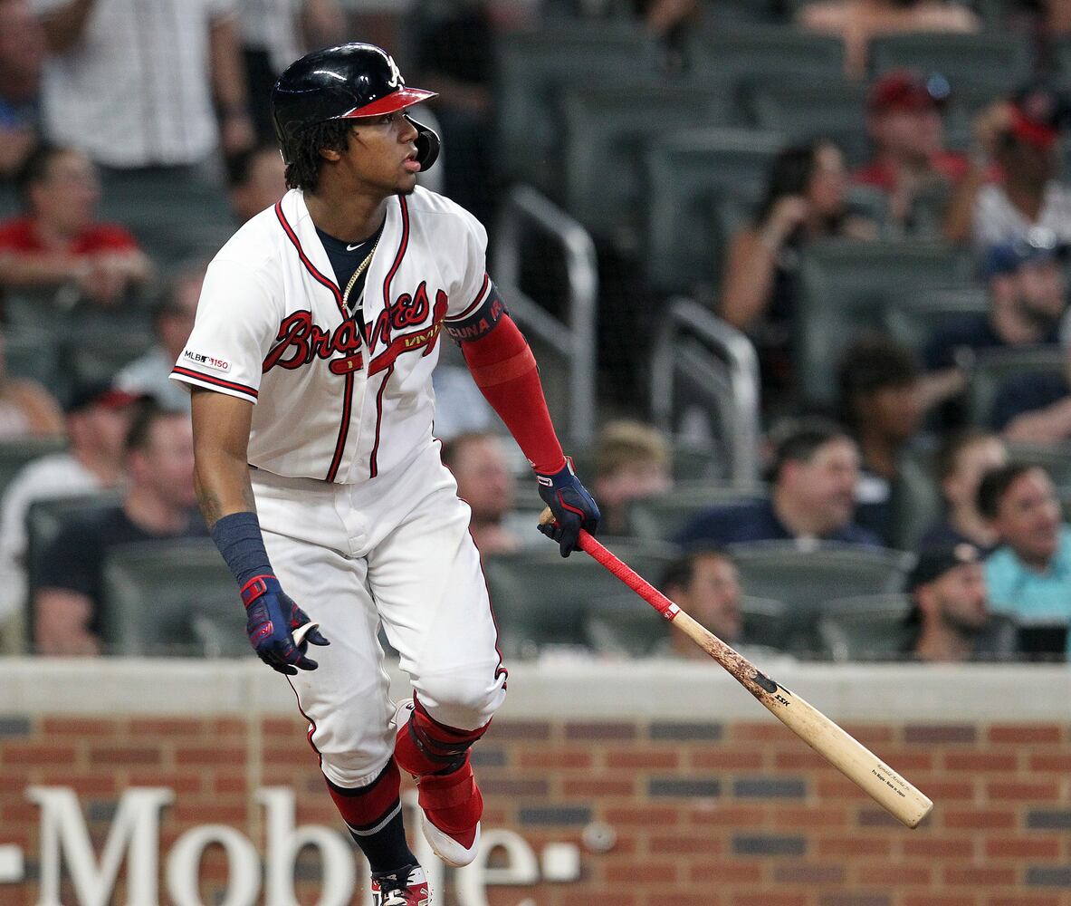 Photos: Acuna, Braves celebrate a walkoff win over the Marlins