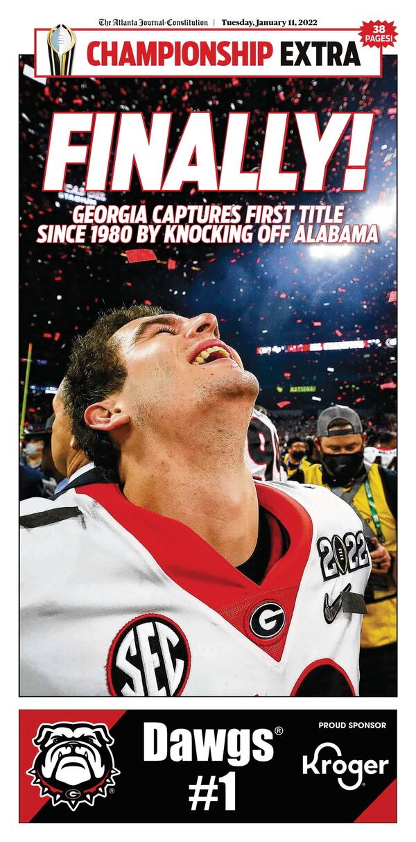 ‘Finally!’ - Special coverage of UGA’s national championship victory in Tuesday ePaper