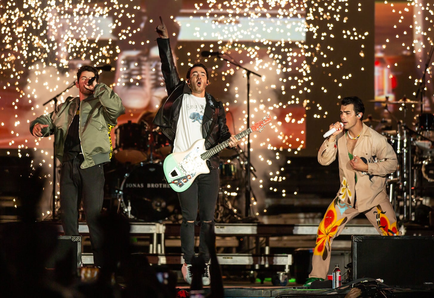 The Jonas Brothers perform at Music Midtown on Saturday night, September 18, 2021, in Piedmont Park. (Photo: Ryan Fleisher for The Atlanta Journal-Constitution)