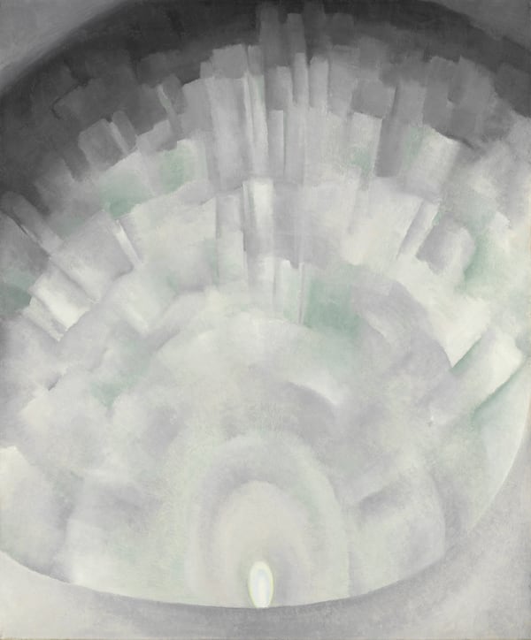 Georgia O’Keeffe, "Ballet Skirt or Electric Light (from the White Rose Motif)," 1927. (Courtesy of the Art Institute of Chicago)