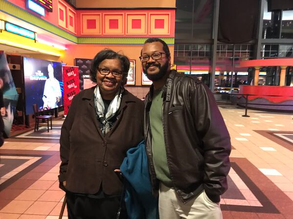 Madeline and her nephew Devyn Nix, who joined me and my boss Tracy Brown at Allora before the "Black Panther" screening. CREDIT: Rodney Ho/rho@ajc.com