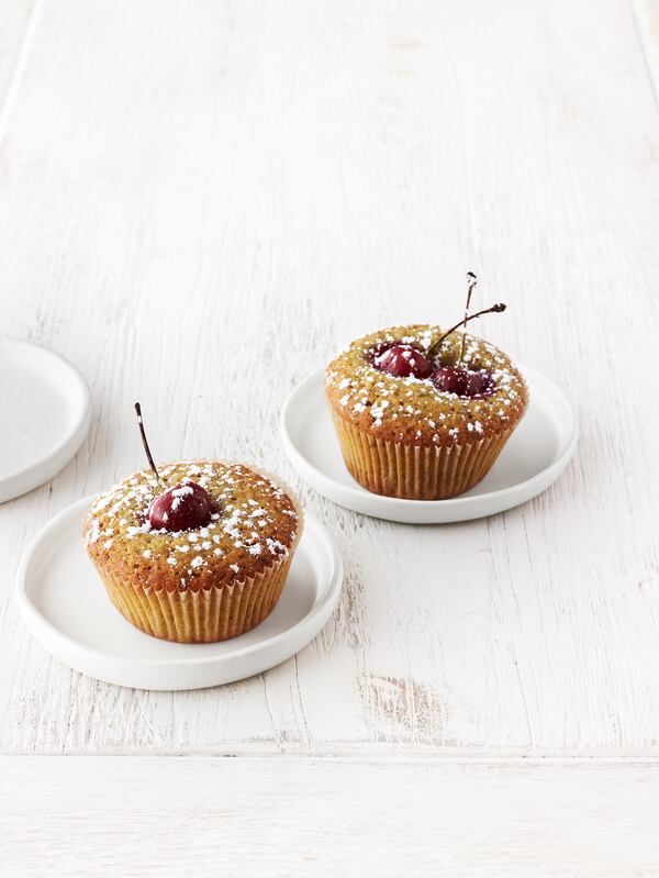 Cherry Pistachio Muffins from "The Big, Fun Kids Baking Book" from Food Network Magazine. (Courtesy of Ryan Dausch)