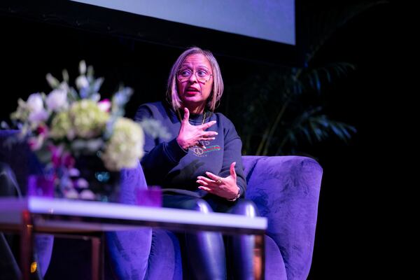 Atlanta music industry veteran Shanti Das during a discussion on women in hip-hop at Center Stage in Midtown Atlanta on Thursday, Nov. 2.