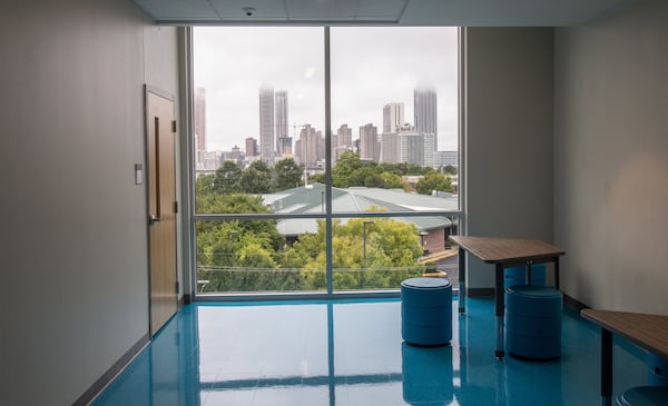 There are some spectacular views at the newly renovated David T. Howard Middle School, Monday, August 25, 2020.  STEVE SCHAEFER FOR THE ATLANTA JOURNAL-CONSTITUTION