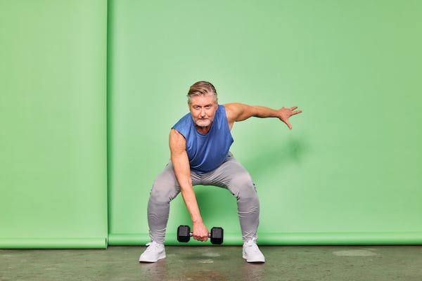  A man works out in Portland, Ore., Jan. 7, 2024. Power is essential for aging well. (Gritchelle Fallesgon/The New York Times) 