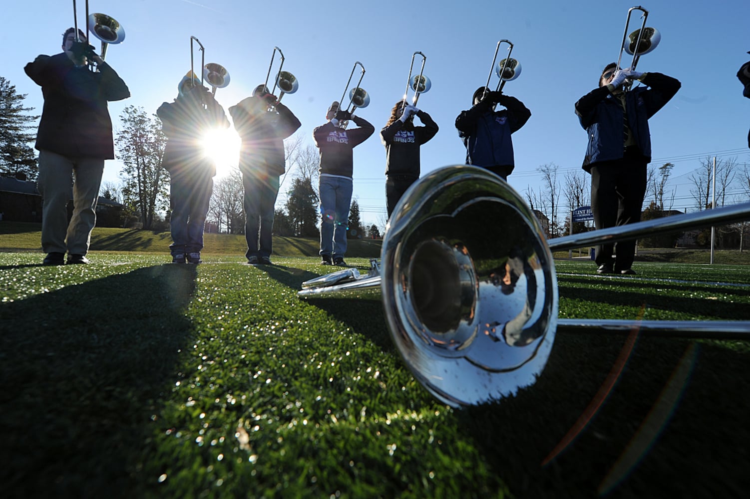 GSU Marching Band practices for the last time at Flint Hill School in Fairfax, VA.