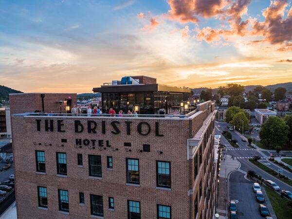 The Bristol Hotel opened in 2019 in a renovated 1925 landmark office building in the twin cities of Bristol, Virginia and Tennessee. The hotel is on the Virginia side of the state line. 
Courtesy of The Bristol Hotel, a Charlestowne Hotels managed property