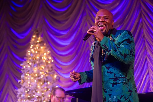 Broadway star Michael James Scott performs during SCAD's 2023 "Holiday Spectacular." Scott will return to Atlanta to perform alongside SCAD students at SCADshow on Dec. 19. Courtesy of Douglas Gray