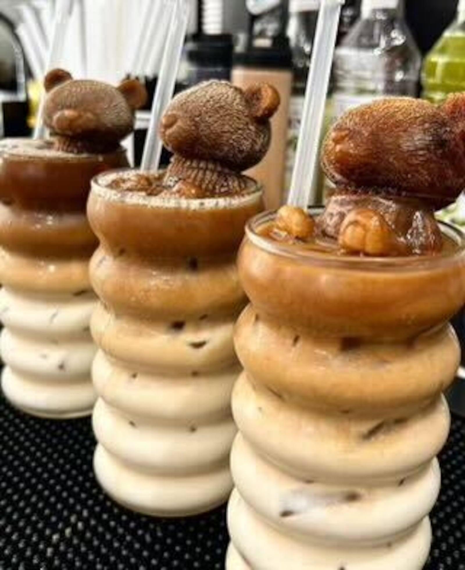 The Mocha Bear Latte from Toast Noir includes teddy bear-shaped ice cubes made with cold brew. / Courtesy of Toast Noir