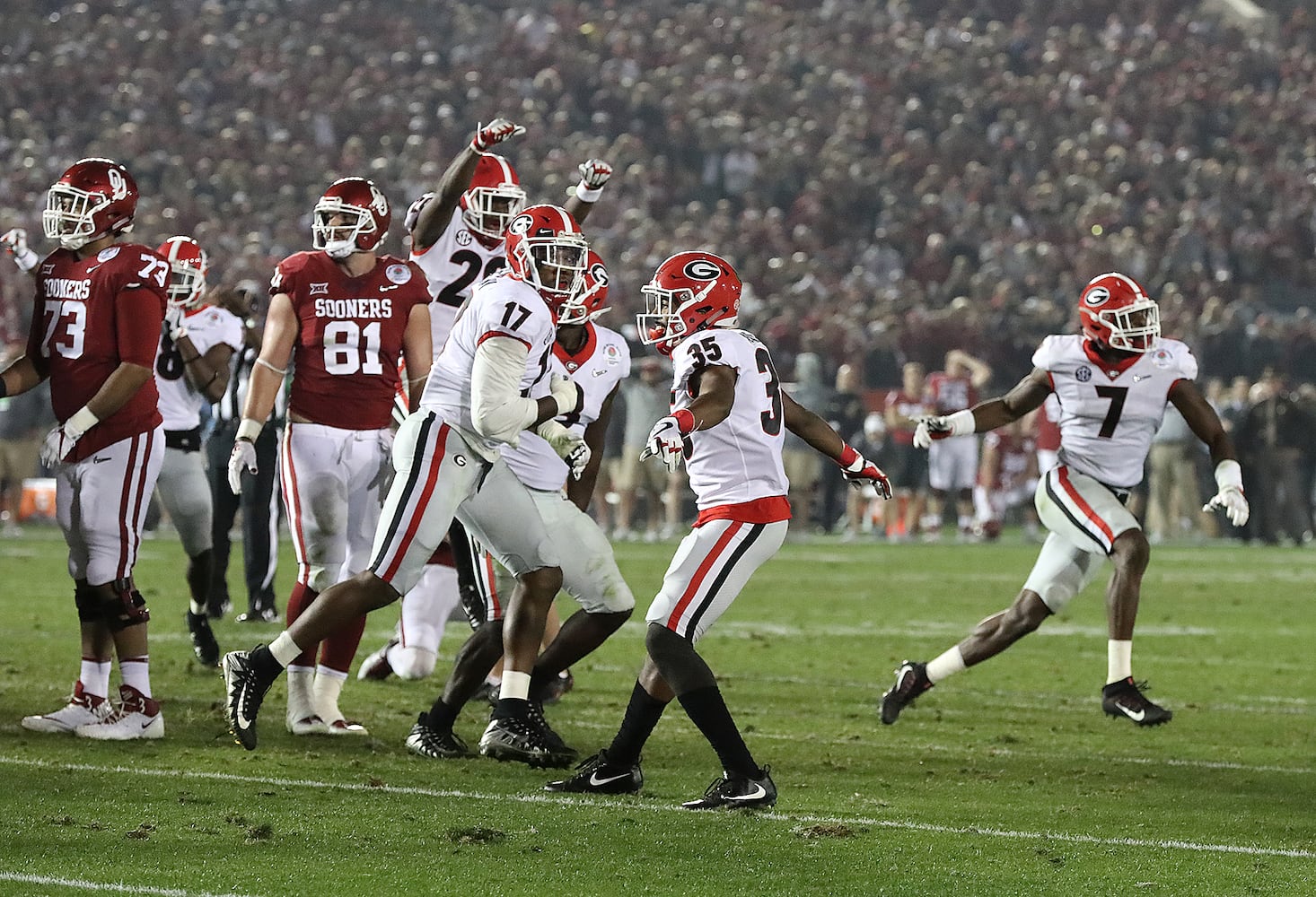 Photos: Bulldogs outlast Sooners in Rose Bowl