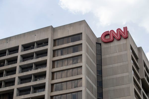 05/17/2021 — Atlanta, Georgia — The exterior of the CNN Center building located at  Atlanta , Monday, May 17, 2021. (Alyssa Pointer / Alyssa.Pointer@ajc.com)