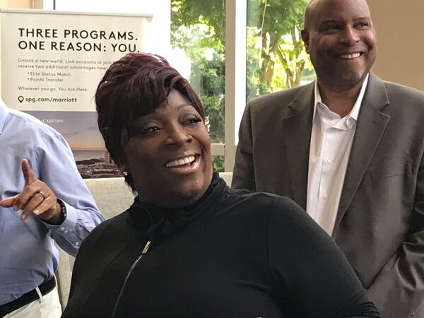 Wanda Smith at the Frank & Wanda celebration gathering at Westin Buckhead outside the Palm July 2, 2018.