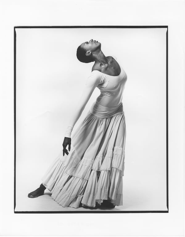 This undated photo provided by the Alvin Ailey Dance Foundation shows Judith Jamison performing in Alvin Ailey's "Cry." (Jack Mitchell/Alvin Ailey Dance Foundation and Smithsonian Institution via AP)