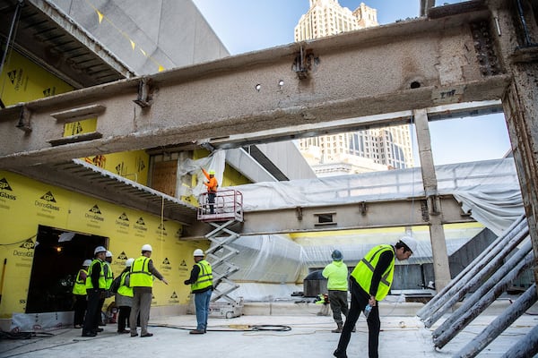 A look at Central Library in Atlanta during construction. Central Library is just one of the public libraries that is being renovated as part of the Atlanta-Fulton Public Library System’s Library Building Program. The renovation project is expected to take place through mid-late 2020. PHOTO BY ELISSA BENZIE