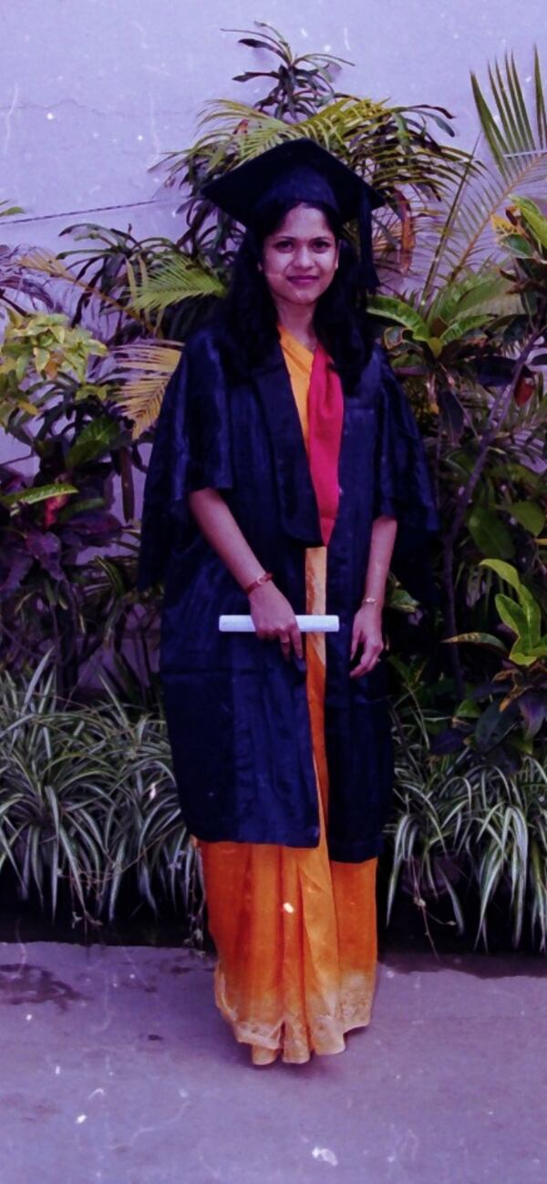 Dr. Sowmya Siragowni graduating from medical school. Courtesy of Dr. Sowmya Siragowni