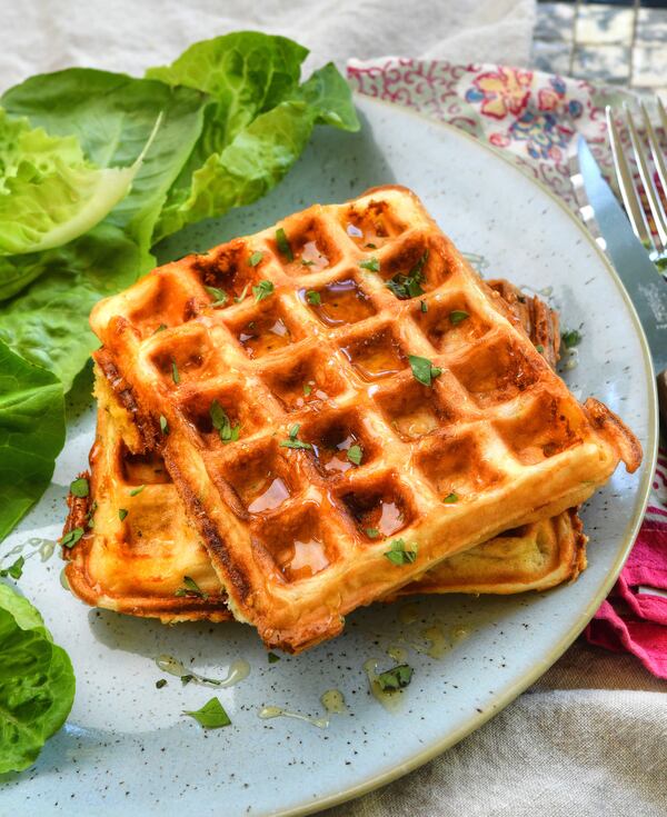 Savory Dinner Waffles. (Chris Hunt for The Atlanta Journal-Constitution)