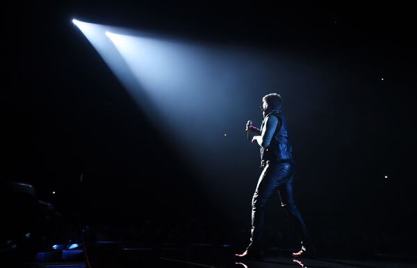  NEWARK, NJ - JULY 26: Singer Adam Lambert performs with Queen at Prudential Center on July 26, 2017 in Newark, New Jersey. (Photo by Michael Loccisano/Getty Images)