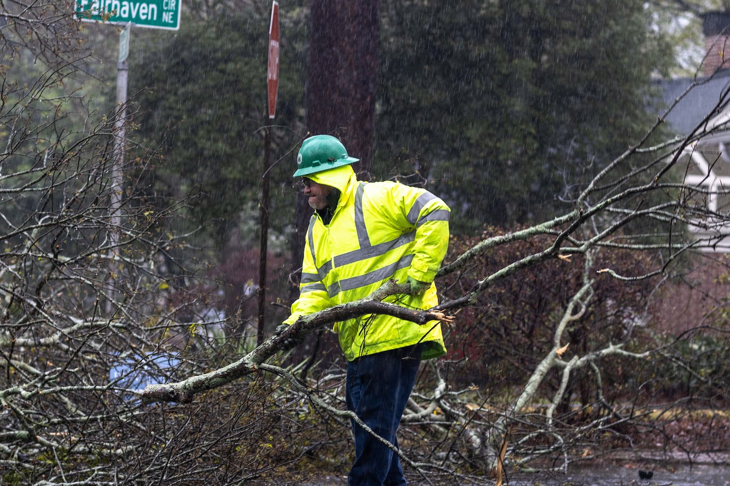 Strong storms bring down trees in Atlanta