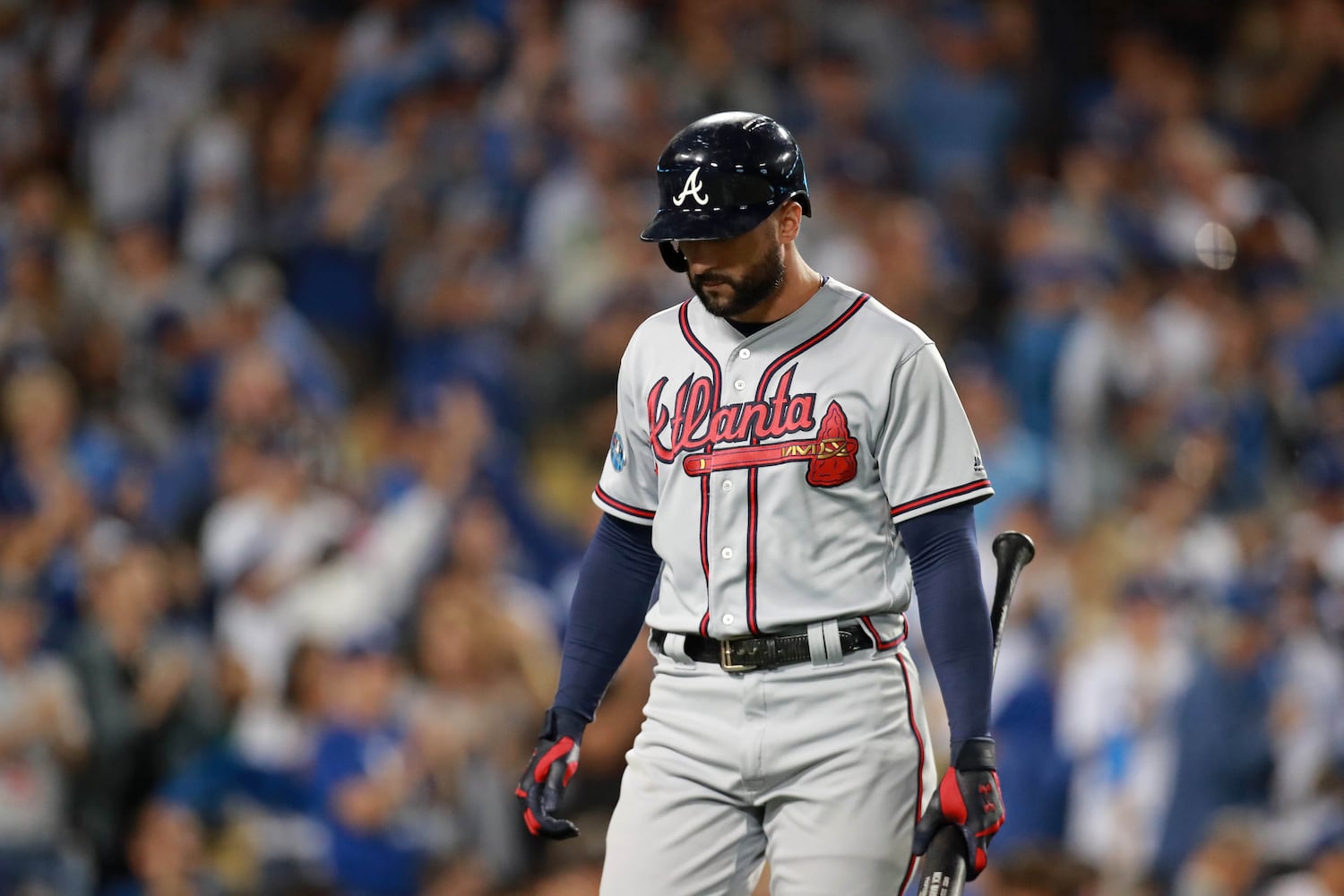 Photos: Braves shut out again, trail Dodgers 2-0 in playoffs