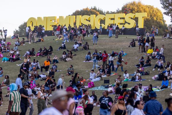 Crowds are seen at ONE Musicfest at Piedmont Park in Atlanta on Sunday, October 29, 2023. (Arvin Temkar / arvin.temkar@ajc.com)