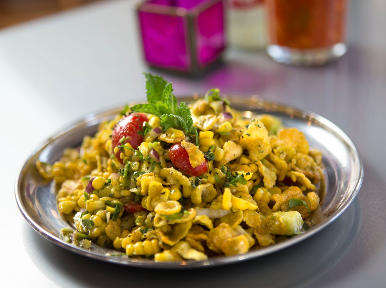 Corn bhel at Chai Pani