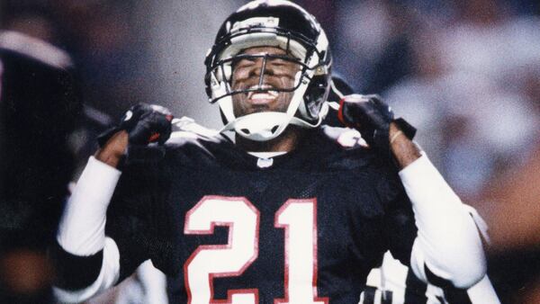 Former Atlanta Falcons cornerback Deion Sanders.