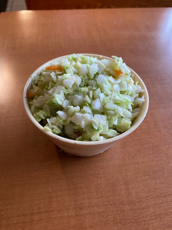 Old South Bar-B-Q’s Cole Slaw.  
Courtesy of Joy Llewallyn