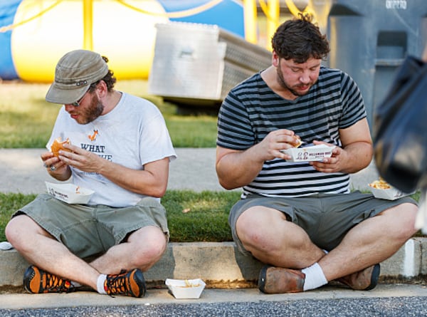 The Pigs and Peaches BBQ Festival in Kennesaw includes a Kansas City Barbeque Society (KCBS) sanctioned contest that is the Georgia State Championship event.