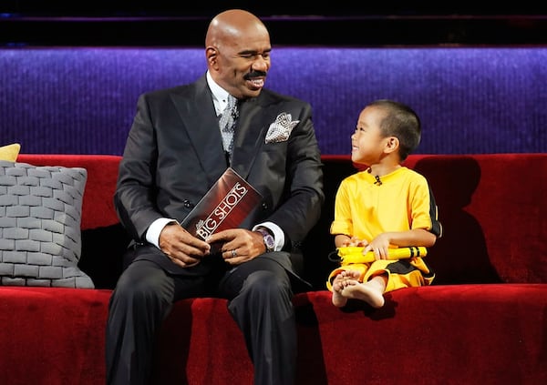 Steve Harvey is host to a kids talent show called "Little Big Shots." CREDIT: NBC