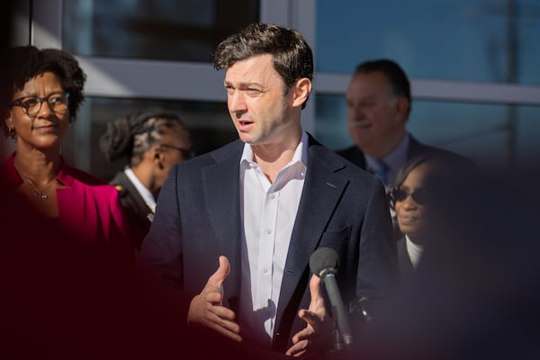 The U.S. Senate seat held by Democrat Jon Ossoff is the most likely target for Gov. Brian Kemp's next move, his confidants think. The governor's deputies are tracking every vote, visit and venture by Ossoff, who is up for reelection in 2026. (Arvin Temkar / arvin.temkar@ajc.com)