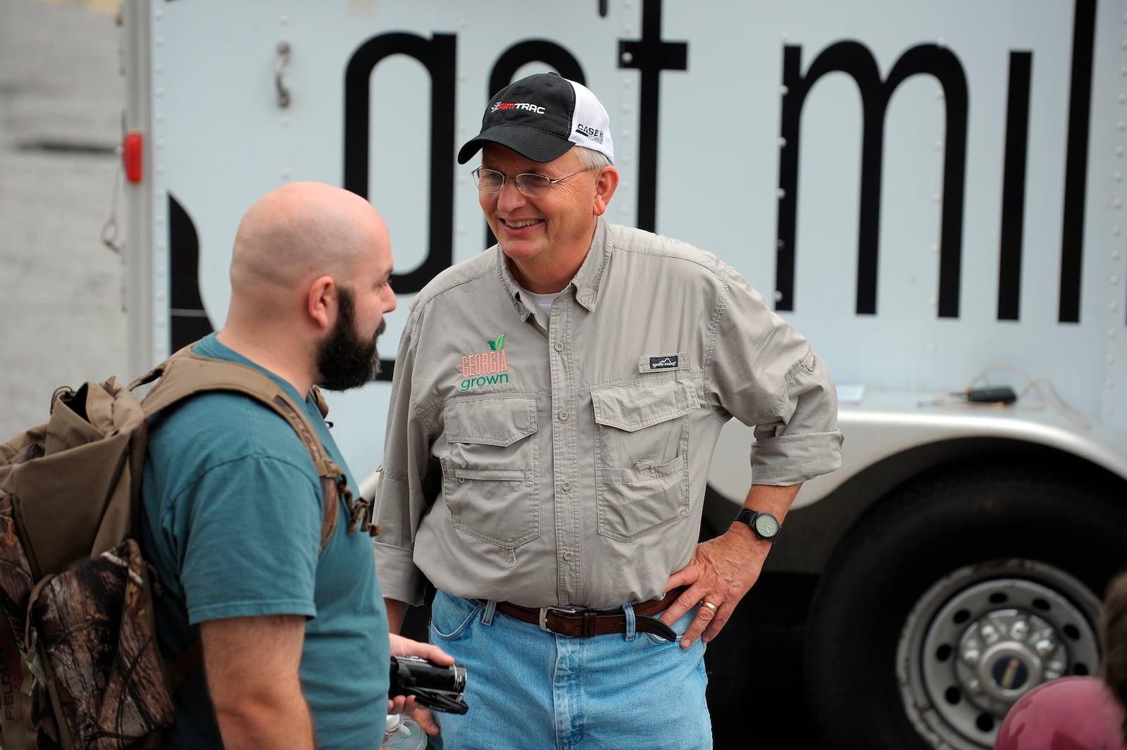 Georgia Agriculture Commissioner Gary Black, right, has drawn some big endorsements for his U.S. Senate campaign. That includes one from former U.S. Rep. Doug Collins, who made a rare break from former President Donald Trump, the biggest supporter of Herschel Walker's campaign. David Tulis / AJC Special