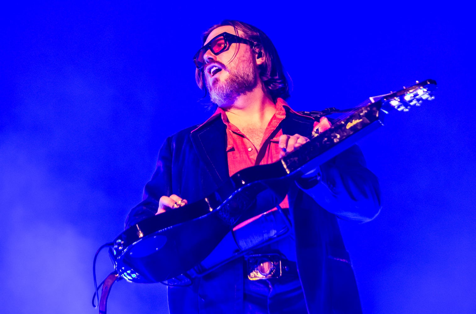 Atlanta, Ga: Zach Bryan played to a sold-outcrowd of cowboy hat-clad fans who sang along with every word. Photo taken Saturday August 10, 2024 at Mercedes Benz Sadium. (RYAN FLEISHER FOR THE ATLANTA JOURNAL-CONSTITUTION)