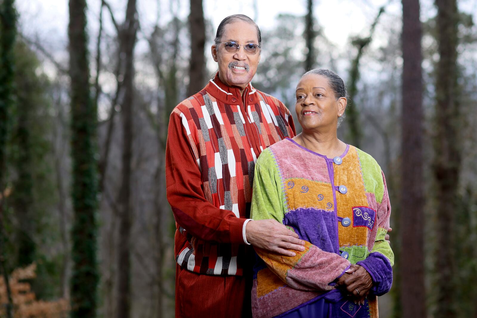 Morocco and Paula Coleman pose for a photograph outside their house. They met when they were toddlers and went in separate ways after high school, reunited years later, married in 1991, and their relationship lasted for decades. Miguel Martinez / miguel.martinezjimenez@ajc.com