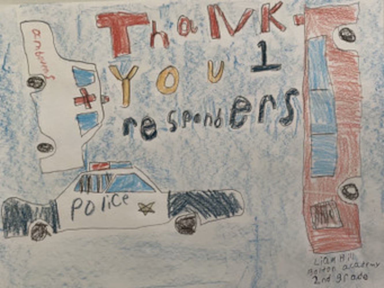 Art from the Heart: Kids thank front-line public safety workers