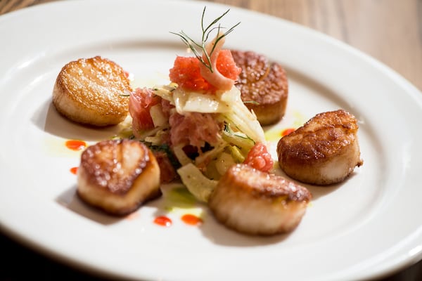  Mediterranea pan-seared scallops with fennel and grapefruit. Photo credit- Mia Yakel.