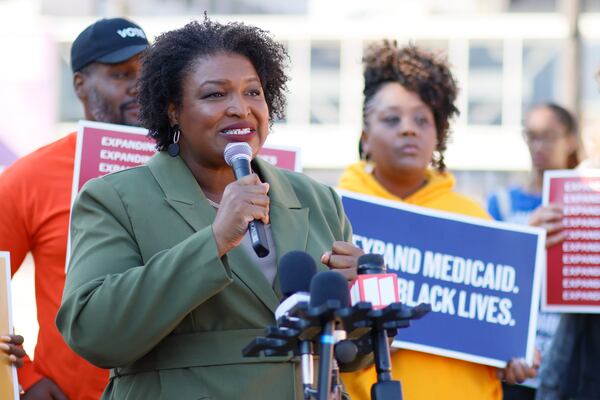 Democrat Stacey Abrams has sent several recent fundraising appeals for One Georgia, the leadership committee that helped finance her failed 2022 bid for governor. (Miguel Martinez/miguel.martinezjimenez@ajc.com)