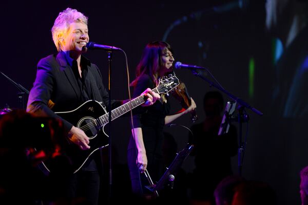 NEW YORK, NY - NOVEMBER 02:  Jon Bon Jovi performs onstage at the Samsung annual charity gala 2017 at Skylight Clarkson Sq on November 2, 2017 in New York City.  (Photo by Andrew Toth/Getty Images for Samsung)