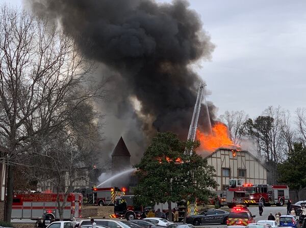 Two people were rescued Wednesday afternoon after a fire broke out at a South Fulton apartment building.