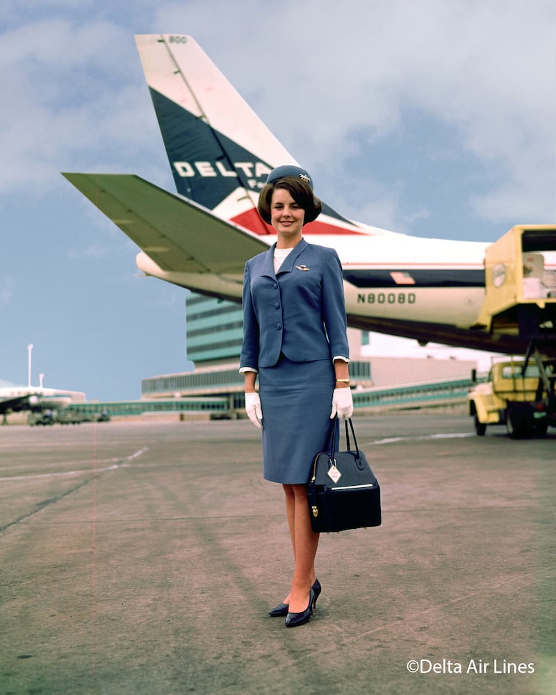 Delta flight attendants strike a fashion pose