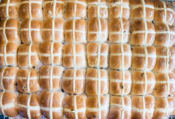  Hot cross buns fresh from the oven at Australian Bakery Cafe. CONTRIBUTED BY HENRI HOLLIS