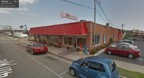 J&amp;J Cafeteria in Conway, S.C. (Image from Google Streetview, taken in 2013)