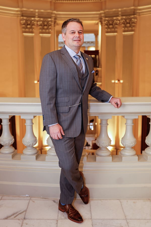 Sen. Drew Echols, R-Gainesville poses for a photo at the Georgia State Capitol on on Monday, March 10, 2025. (Natrice Miller/ AJC)